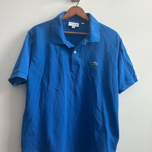 Lacoste Men's Classic Fit Polo Shirt 100% Cotton, Blue, Short Sleeve, Size XL